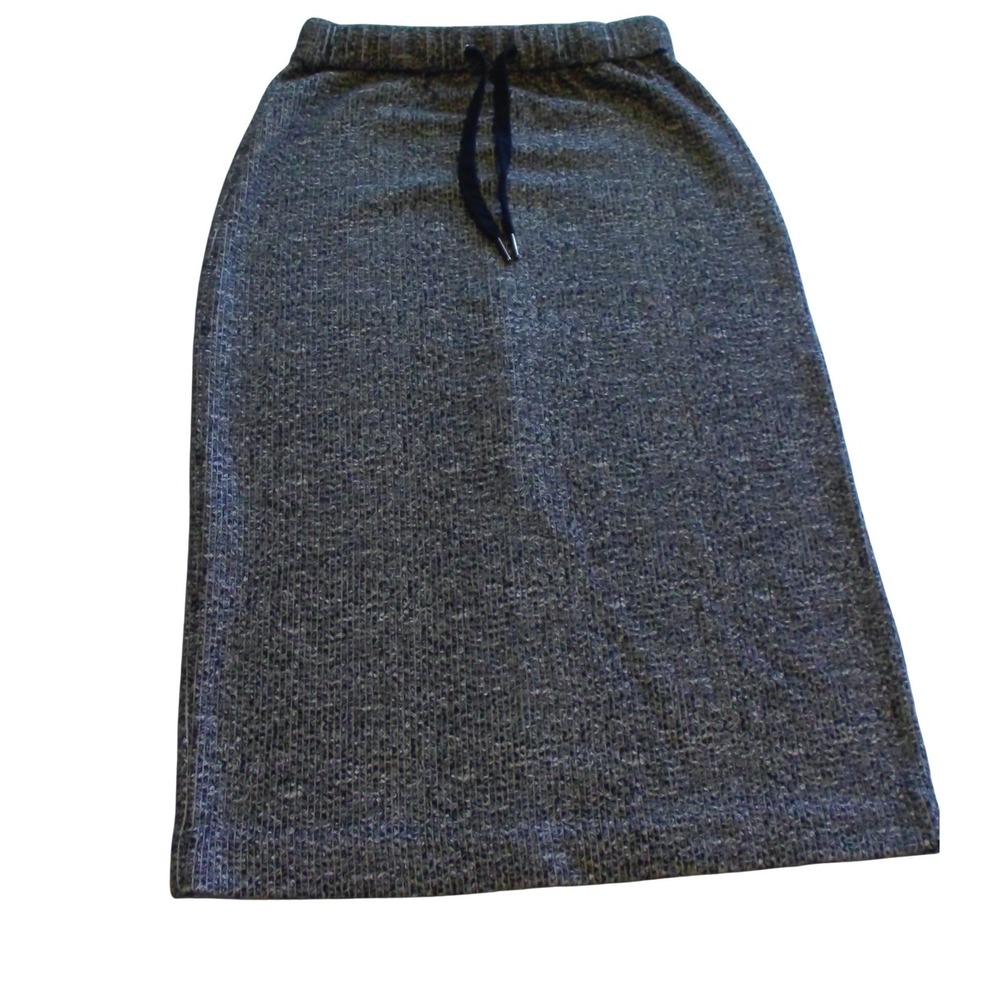 Simply Vera Vera Wang Grey Marled Knit Midi Pencil Skirt Drawstring XS